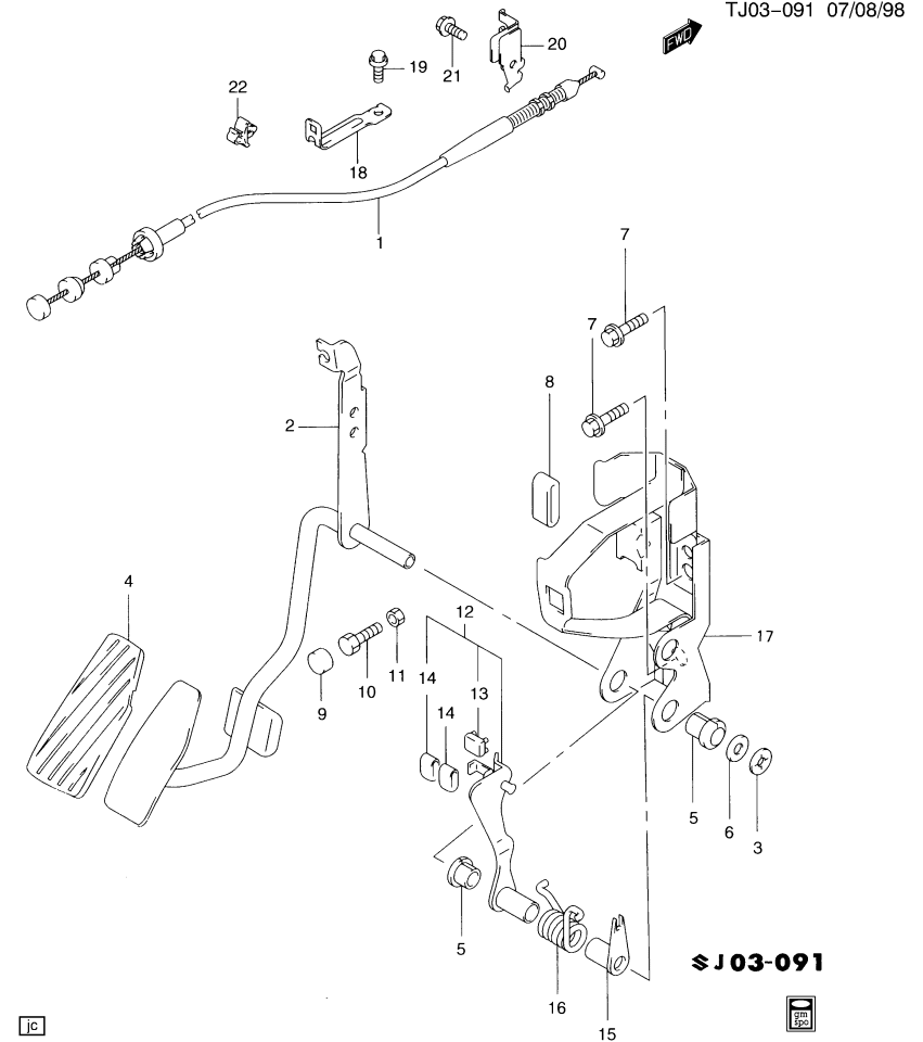 GM 91176838 Bracket, Accelerator (On Esn)