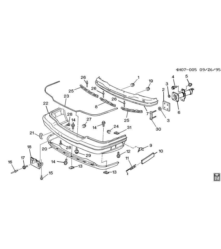 GM 12535485 Front Bumper Cover