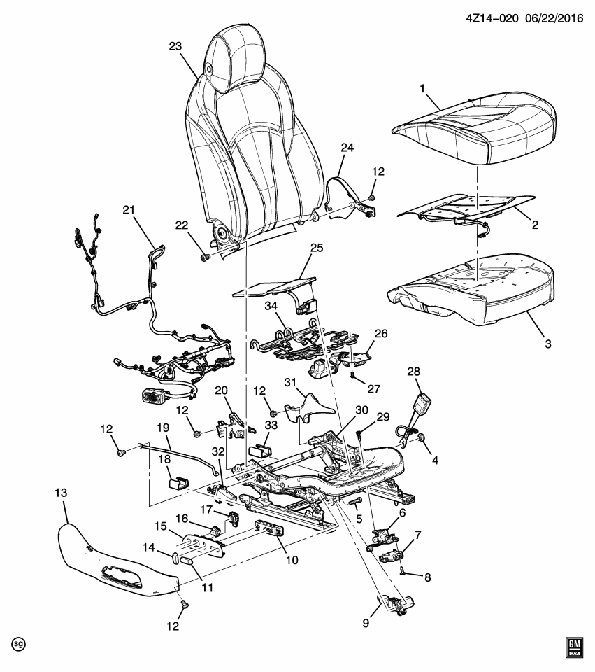 GM 26249919 Module Kit, Airbag Front Pass Presence (W)