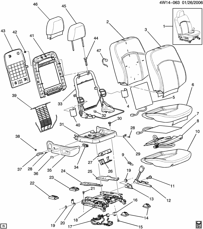 GM 19258126 Module Kit, Inflator Restraint Front Pass Presence (W/ Sensor) (Remanufacture)