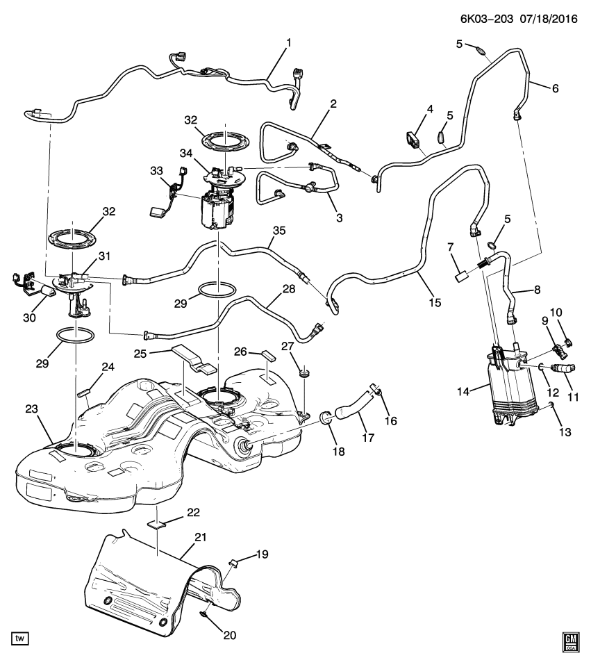 GM 84068327 Harness Assembly, Fuel Sender Wiring