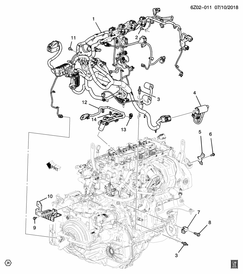 GM 84882787 Harness Assembly, Eng Wrg Harn Extn