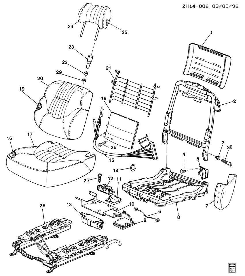 GM 25601267 Module Assembly, Seat Adjuster Control