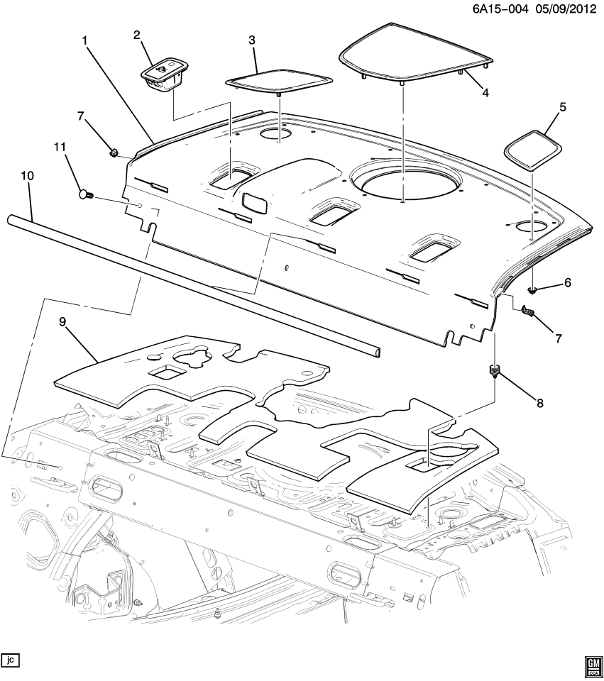 GM 23115360 Trim,Rear Window Panel