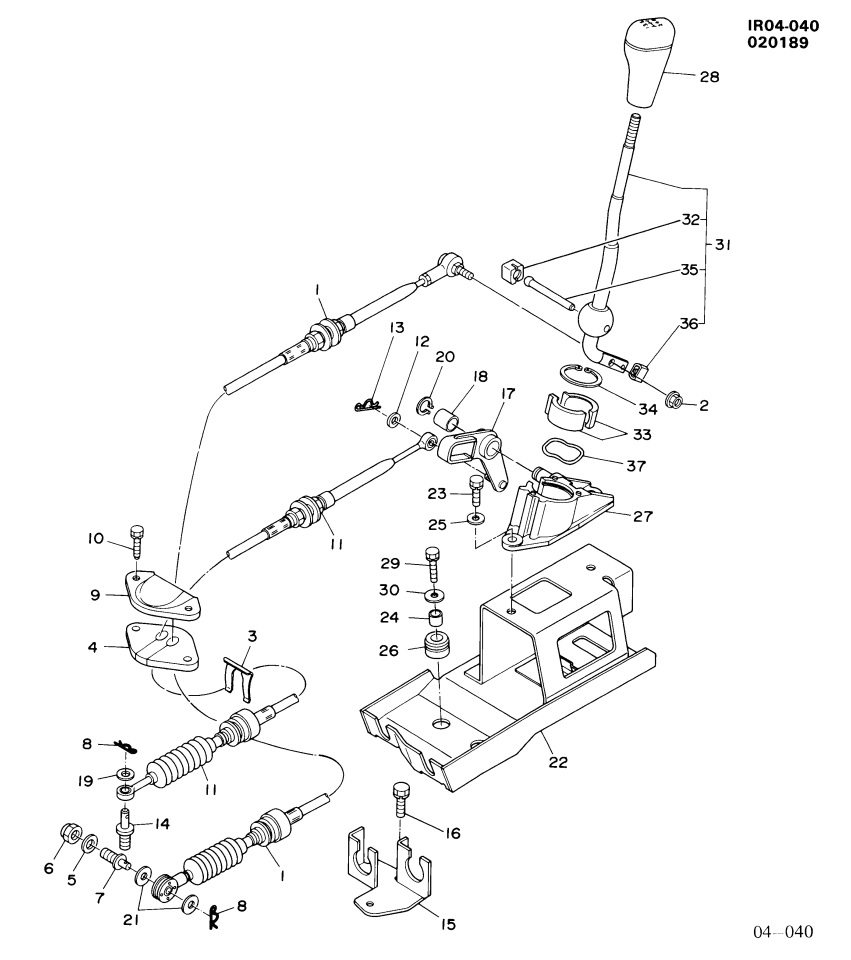 GM 94108656 Cable Asm,Automatic Transmission Range Selector Lever