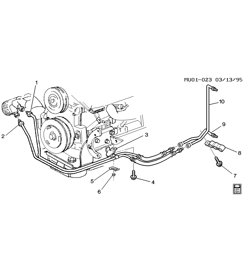 GM 10186634 Engine Oil Cooler Outlet Hose