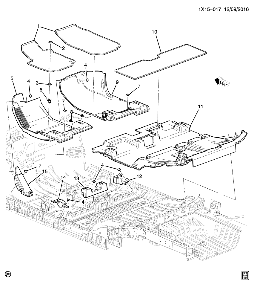 GM 84114726 Filler, Front Floor Panel Carpet