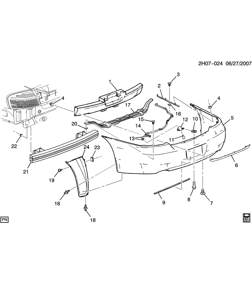 GM 15301647 Harness Assembly, Rear Lamp Wiring