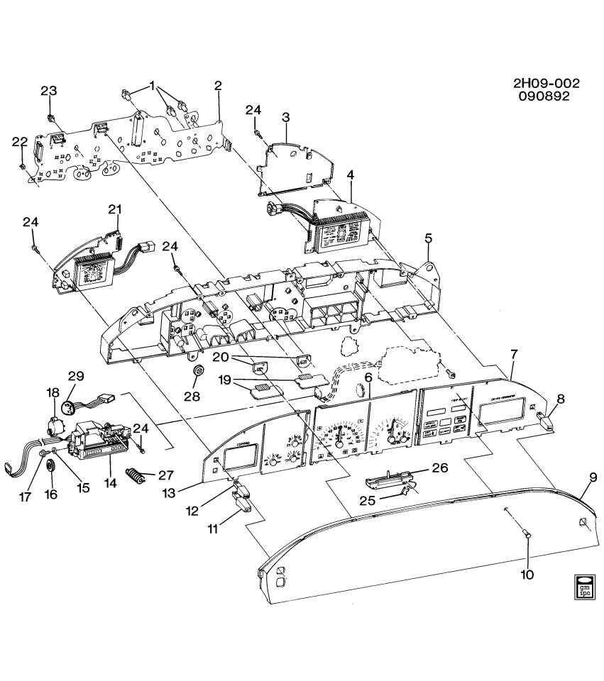 GM 25086756 SWITCH, Instrument Cluster Warning