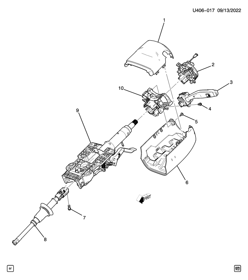 GM 85010143 COLUMN ASM-STRG