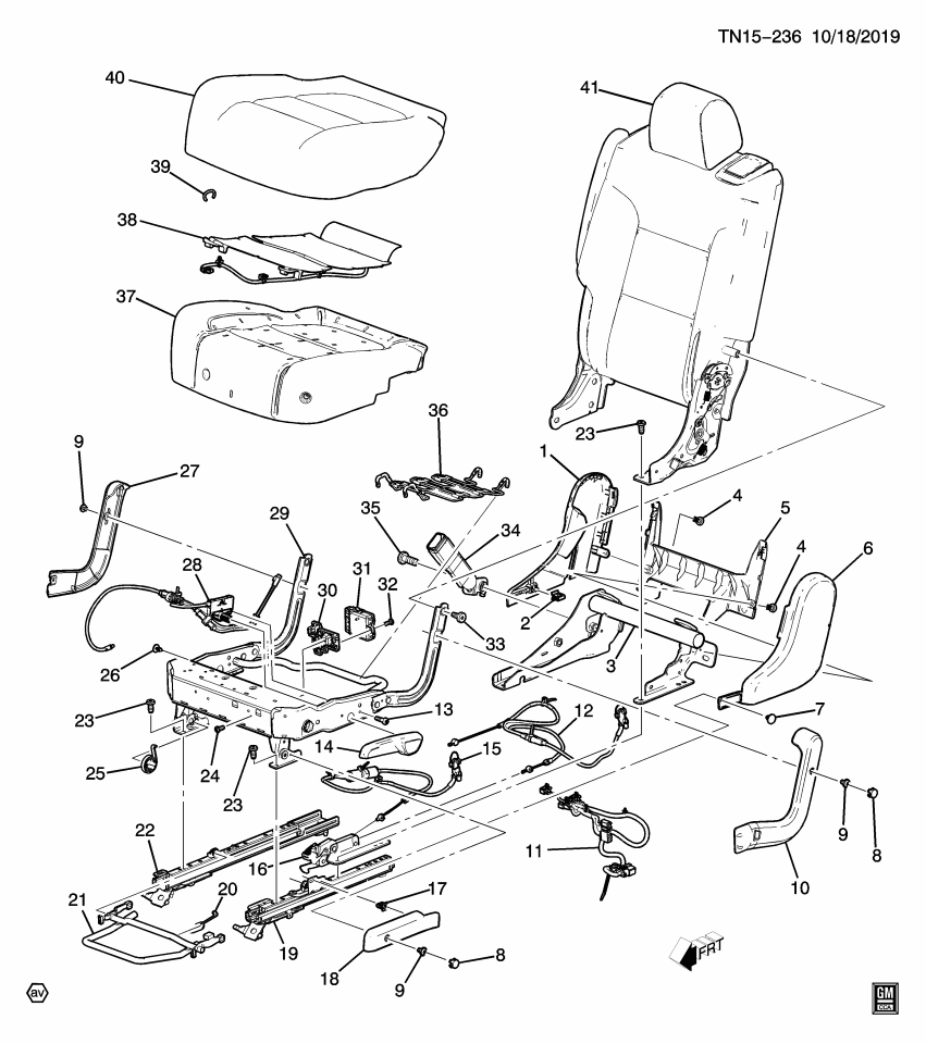 GM 84497449 Cover, R/Seat Inr Hge Fin *Beige G