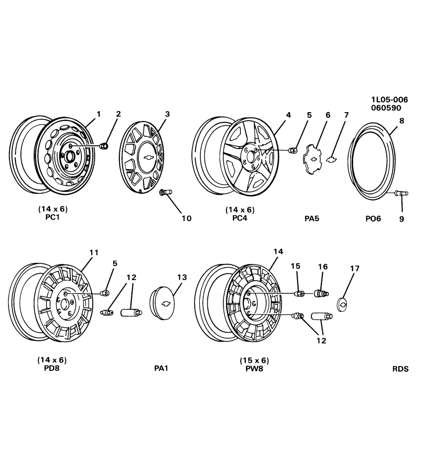 GM 22590083 Wheel Trim Cover ASSEMBLY