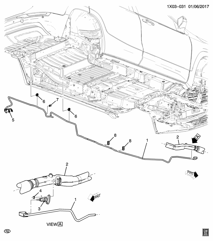 GM 84146673 Clip, Emission Reduction Fluid Exhaust Front Pipe Injector S