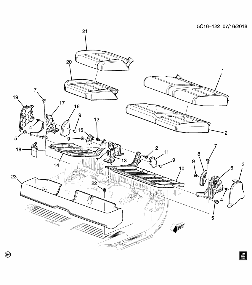 GM 11549277 BOLT,R/SEAT