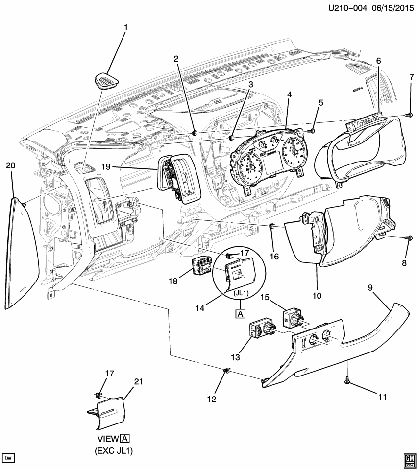 GM 84136732 Instrument Cluster Assemblly