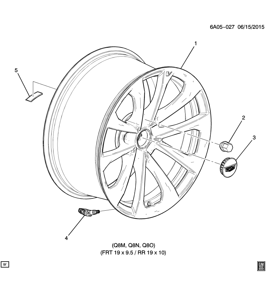 GM 22942963 Wheel Rim, 19X10.0J Aluminum 39Mm Outside 120X5Xm14 B/*Polish