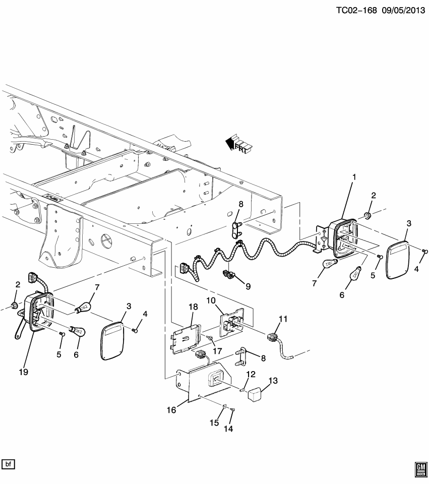 GM 20882434 Lamp Assembly, Tail