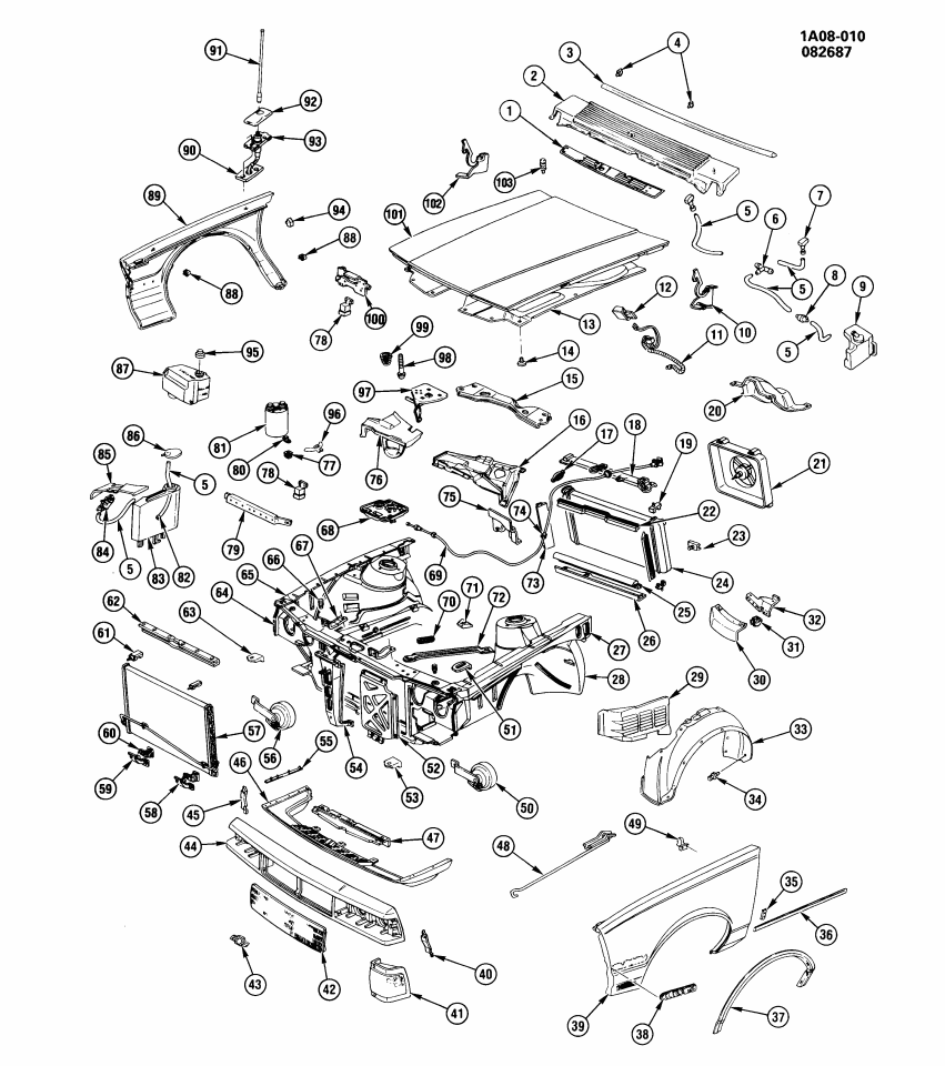 GM 10070609 Hood Asm
