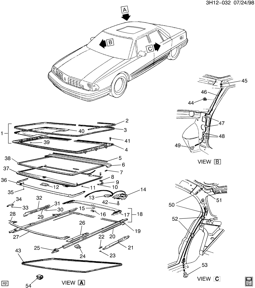 GM 12536841 Lifter Asm,Sun Roof Window