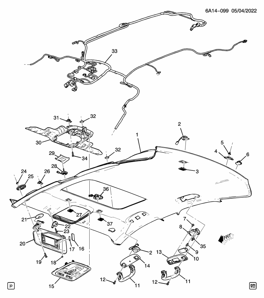 GM 23296263 Harness Assembly, Windshield Header Wiring