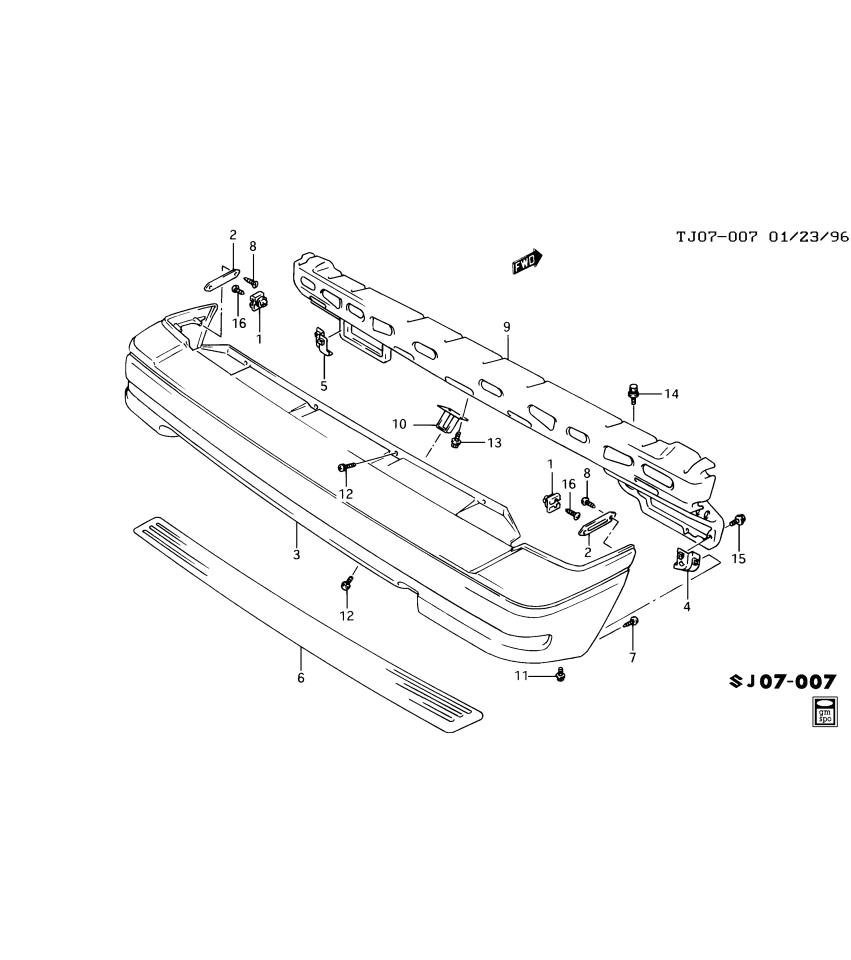 GM 30000433 Bracket,Rear Bumper Fascia Outer (LH)