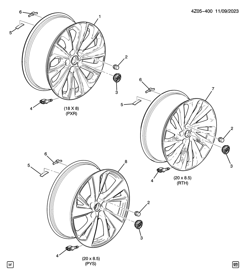 GM 26367972 WHEEL-FRT & RR