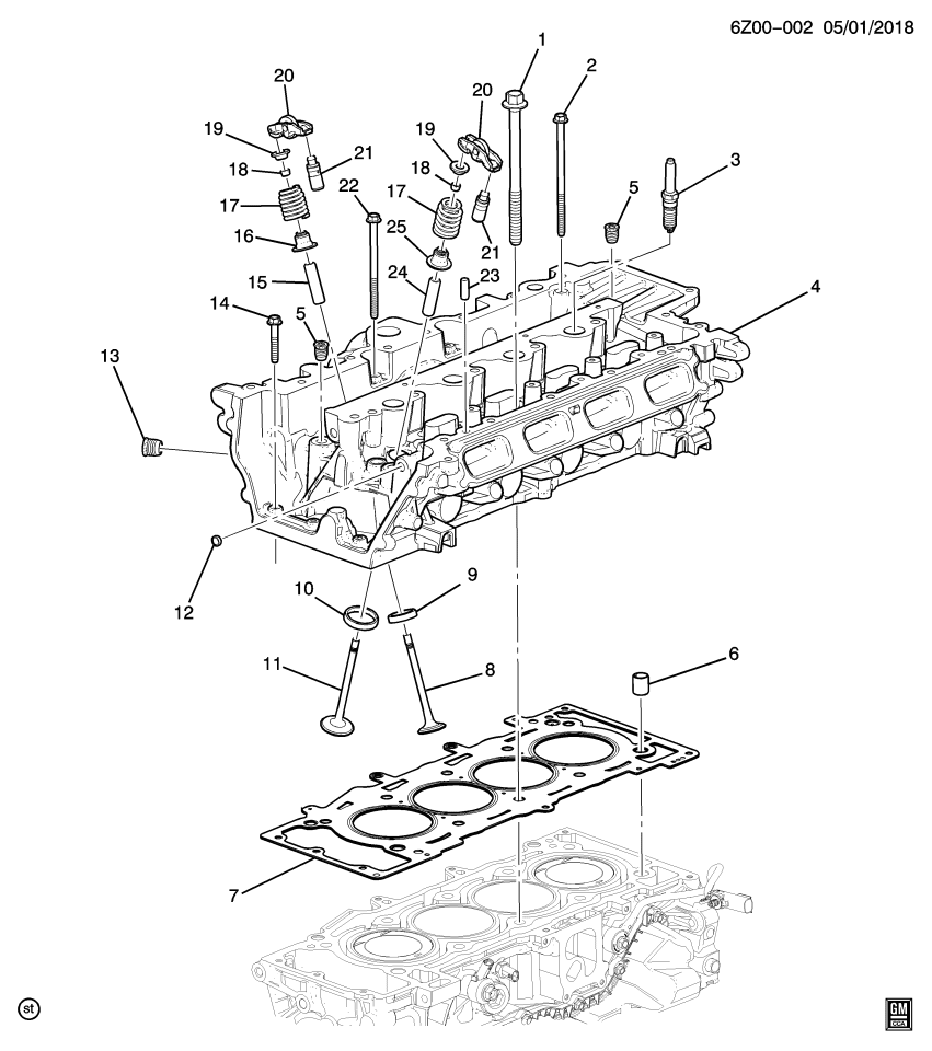 GM 55498483 Seal Assembly, Int Vlv Stem Oil