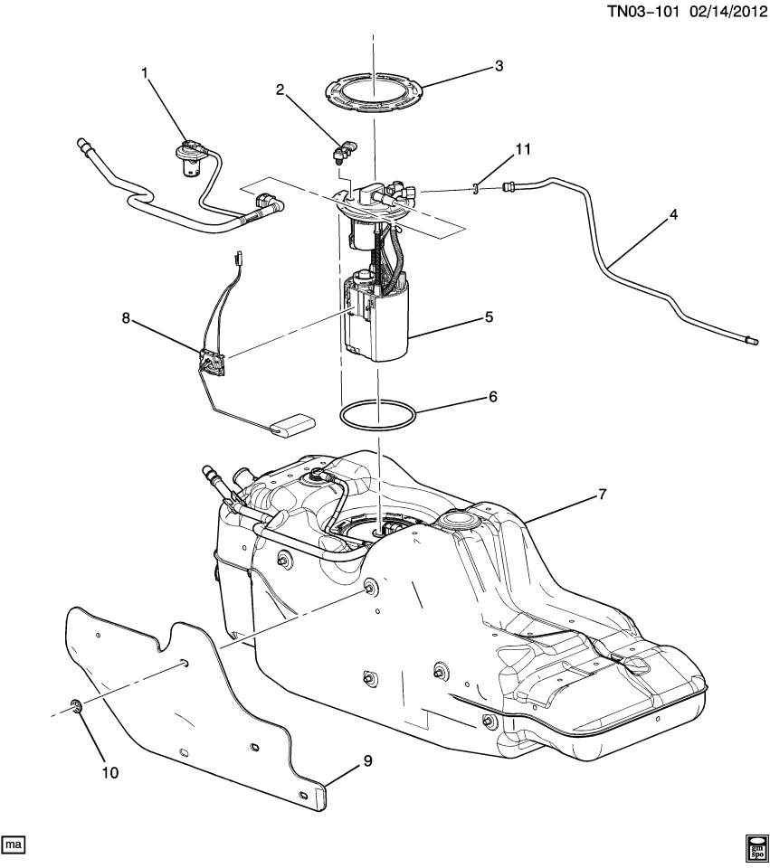GM 19207849 Fuel Tank Meter/Pump SENSOR KIT
