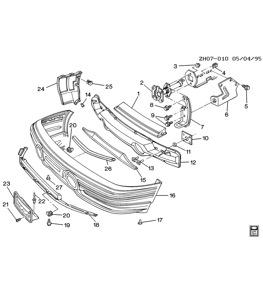 GM 25603103 BRACKET, License Plate