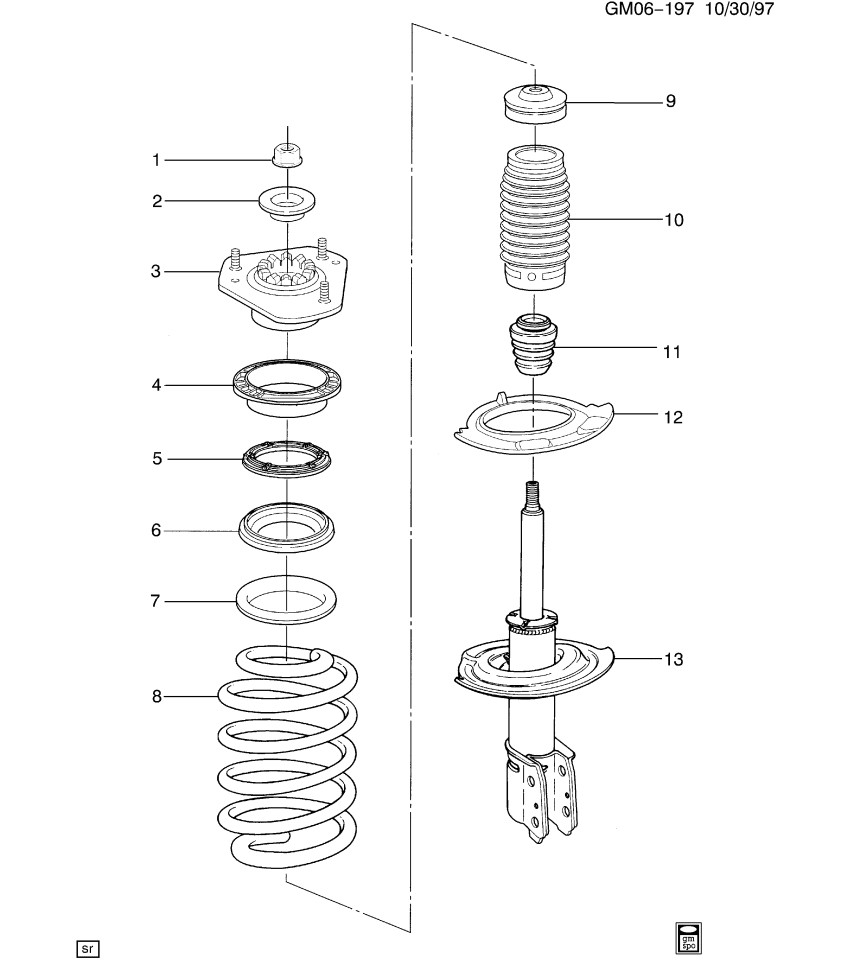 GM 88965463 Washer Kit,Front Shock Absorber