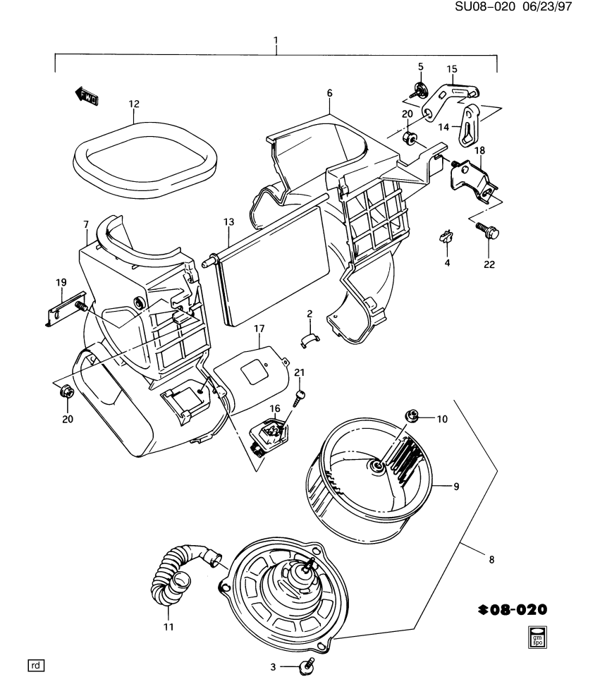 GM 91171474 Duct,Air Distributor Center
