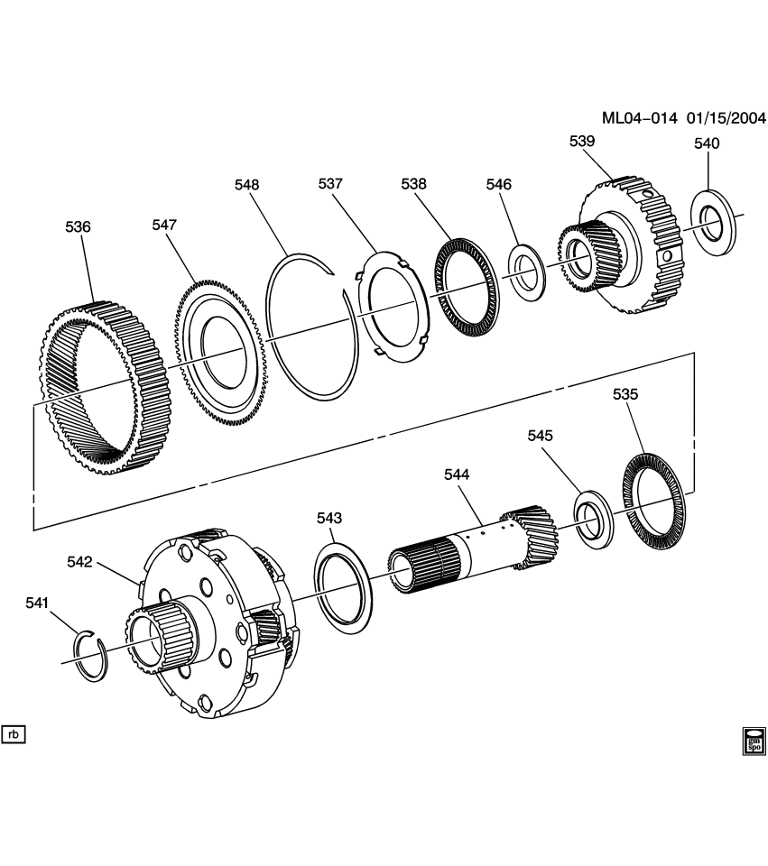 GM 24229809 Gear, Rear Internal