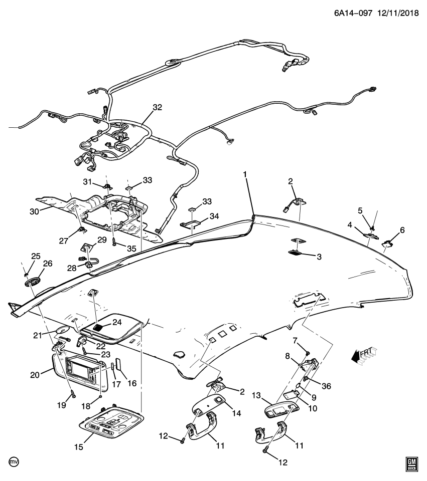 GM 23410274 Harness Assembly, Windshield Header Wiring