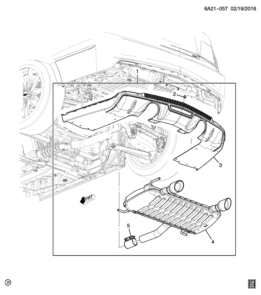 GM 22961069 Rear Bumper, Cover Lower *Install 1.5