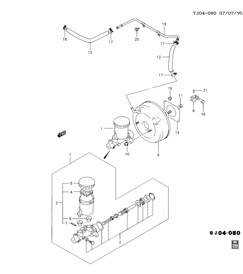 GM 91172676 Piston Kit,Brake Master Cylinder