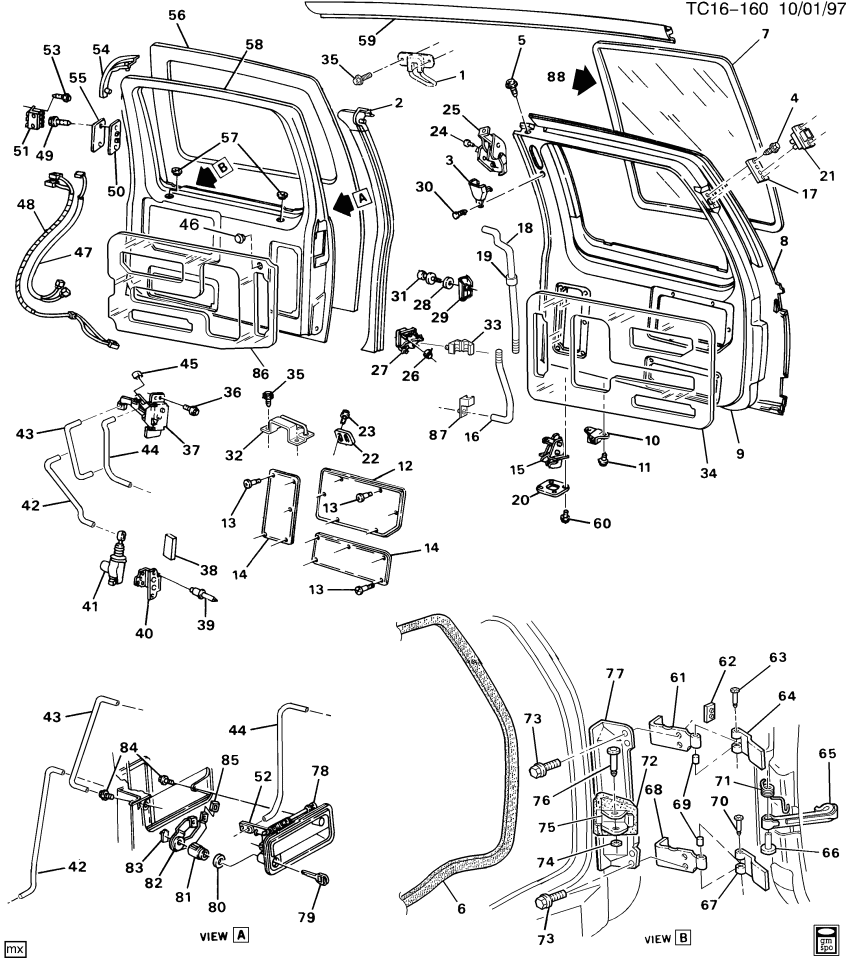 GM 15983185 Weatherstrip Assembly, Rear Door