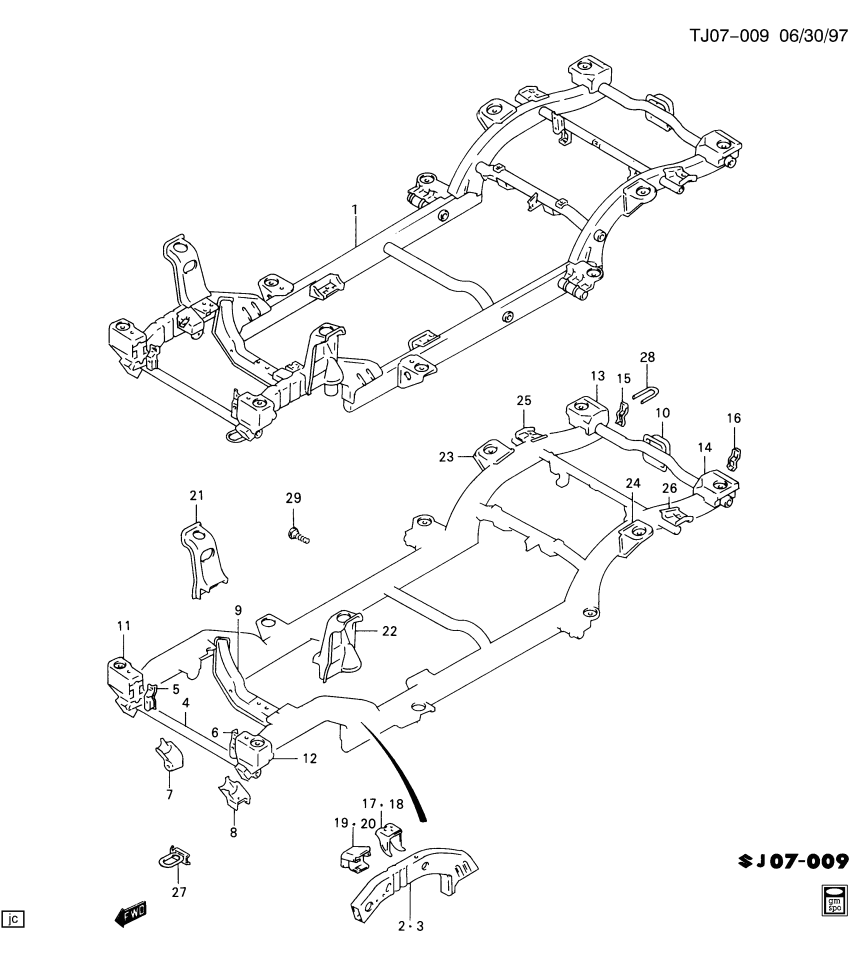 GM 30012166 Bracket,Front Crossmember (RH)