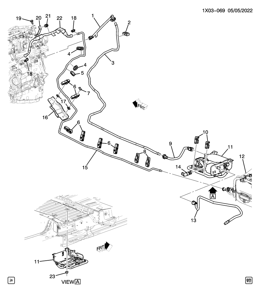 GM 84941217 PIPE-FUEL FEED FRT