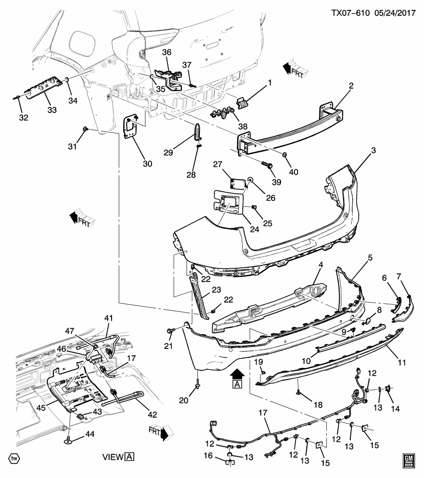 GM 84120940 Bracket, Rear Parking Asst Alarm Sensor *Black