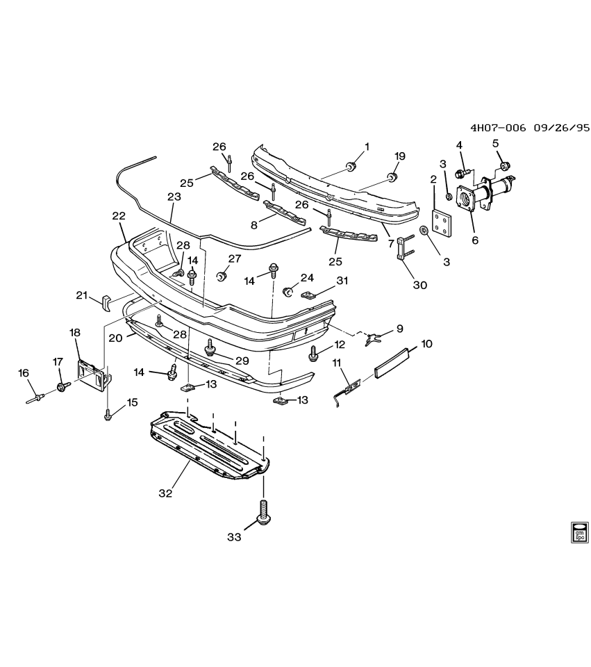 GM 25551202 Rivet, Front Bumper Fascia Retainer