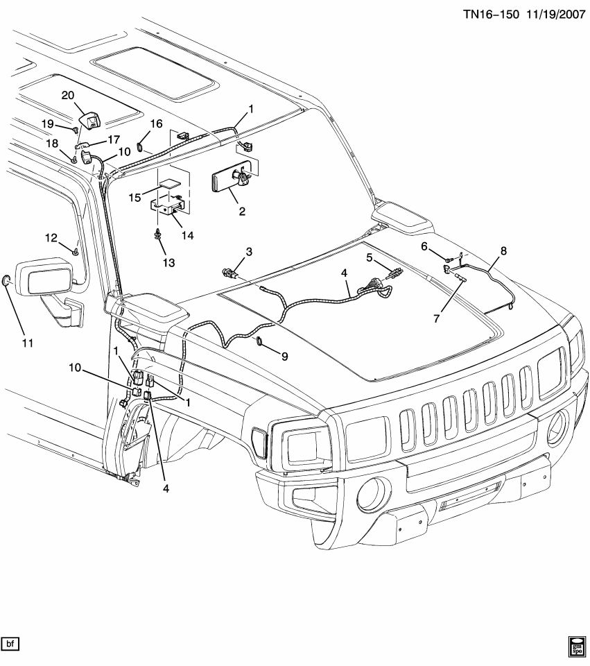 GM 24300080 Mirror Assembly, Auxiliary Outside Rear View