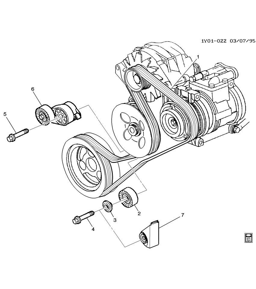 GM 10186198 Belt, Generator & A/C Compressor & P/S Pmp