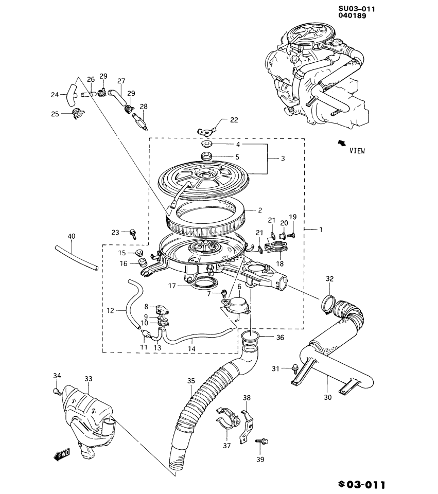 GM 96051771 GASKET, Air Cleaner Intake