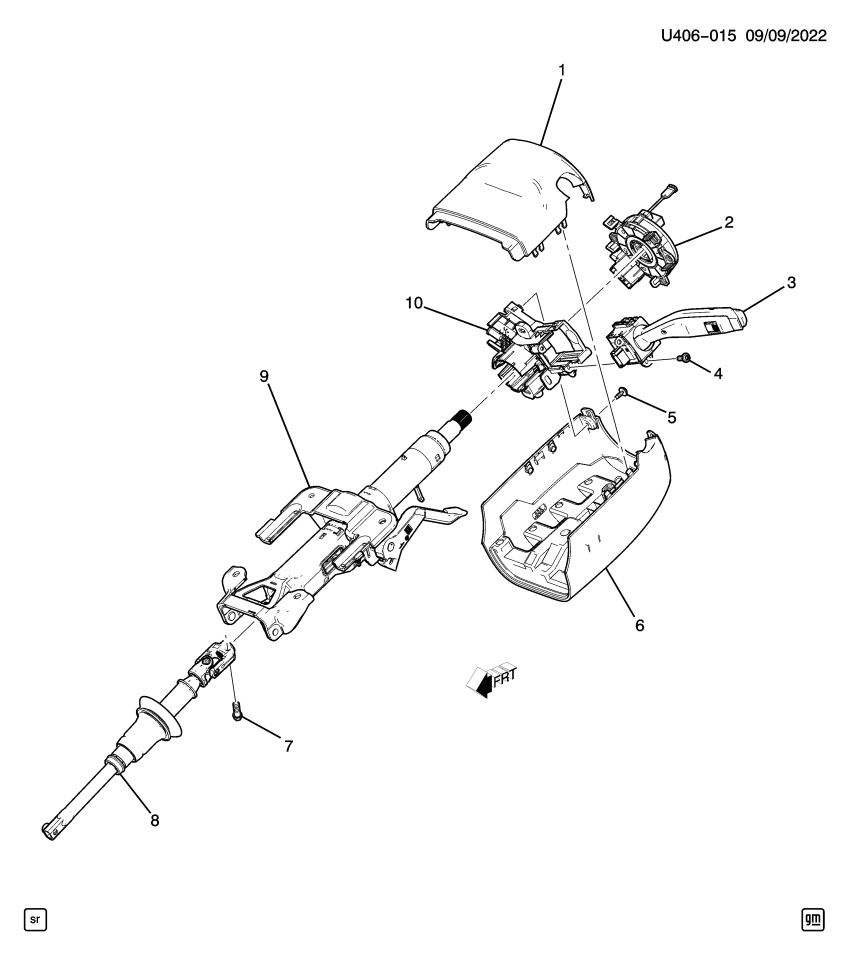GM 85010144 COLUMN ASM-STRG