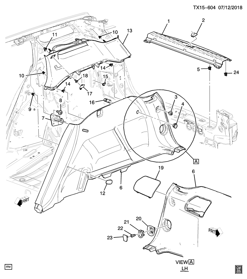 GM 84601755 Striker, R/Seat Bk Lat
