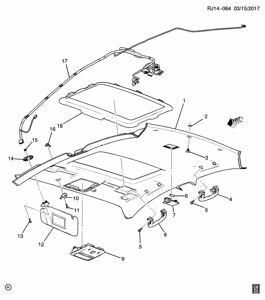 GM 42563312 Harness Assembly, Roof Wiring