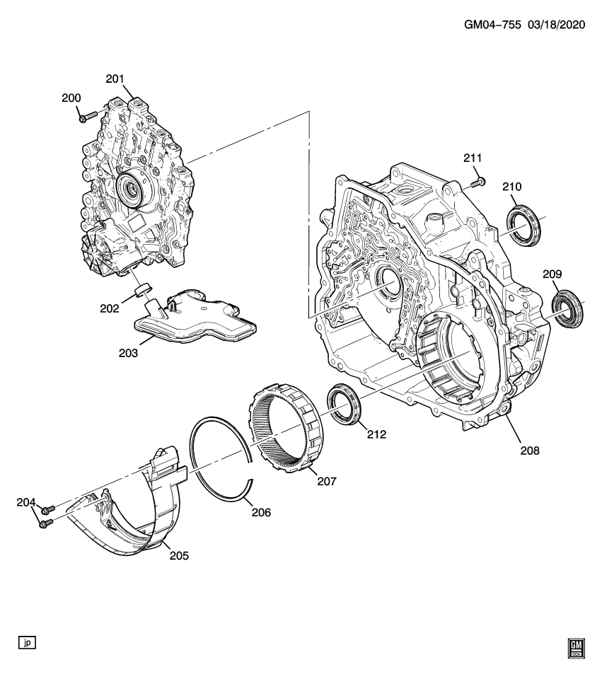 GM 24276605 Housing, T/Cv & Diff (Mchg)