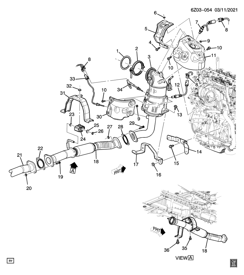 GM 55510257 Sensor Assembly, Exh Gas Temp (Bank 1 Sen 1)