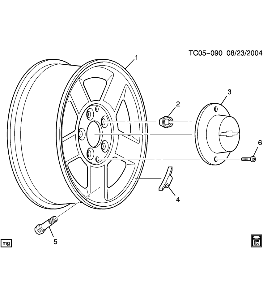 GM 9594134 Wheel Rim, 16X7X0 Aluminum