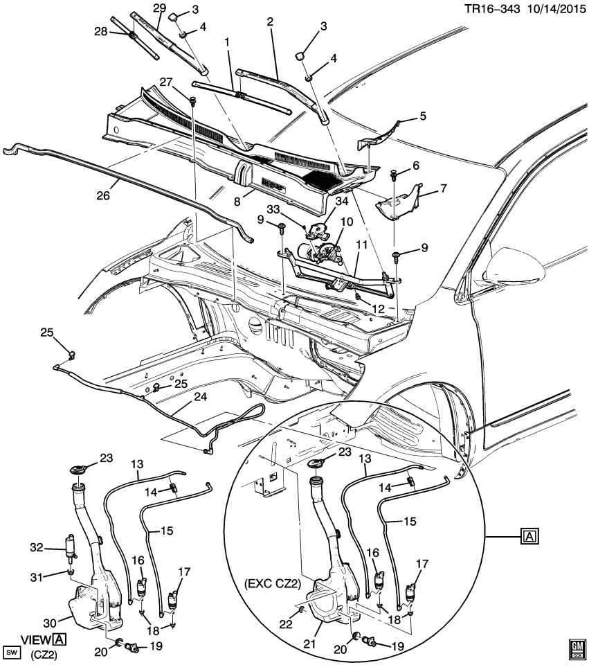 GM 11549069 Bolt/Screw, Windshield Wiper Motor